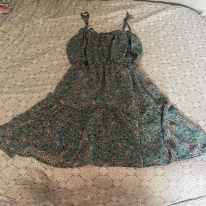 A blue flora dress